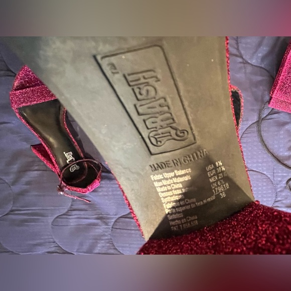 Brash Women’s Chunky Heel Sandal & Handbag Purse Bundle Set Size 8.5 Pink/Purple - Picture 10 of 10